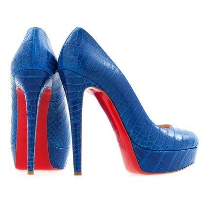 Синие туфли из кожи крокодила Bianca 140. Цена: 400 500 руб.